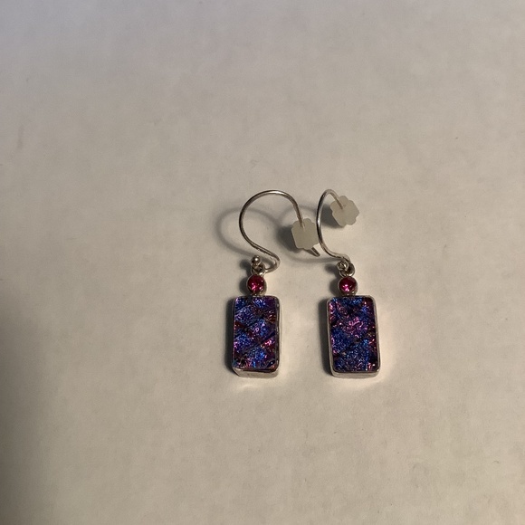 Sterling silver earrings with French wires - Picture 1 of 2